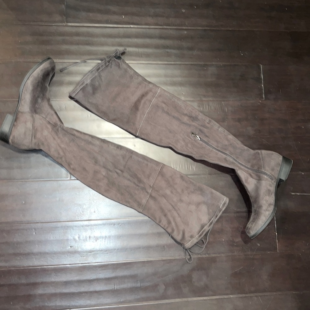 LIKE NEW!!! Over the knee faux suede boots